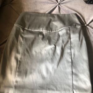 Silky shiny gray mini skirt